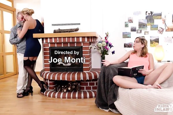 Russian teen Sparta fucks old stepfather while MILF Klara watches