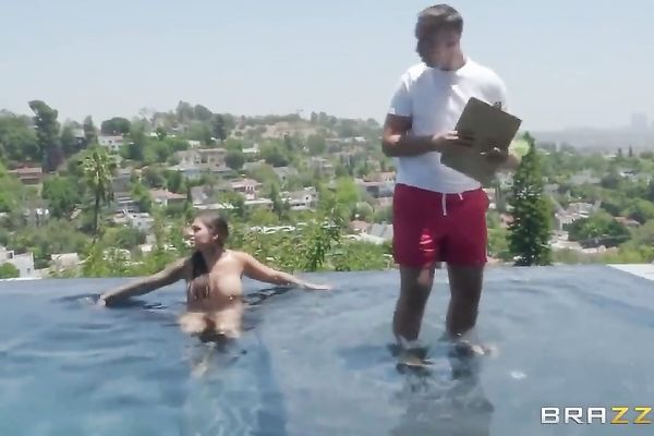 Busty chick looks so good in the cowgirl pose