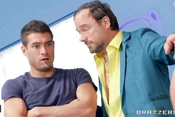 MILF gets entranced by a big cock in a gloryhole and rides it like insane