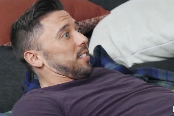 Muscle daddy can't wait to try out his new Fuck Bit